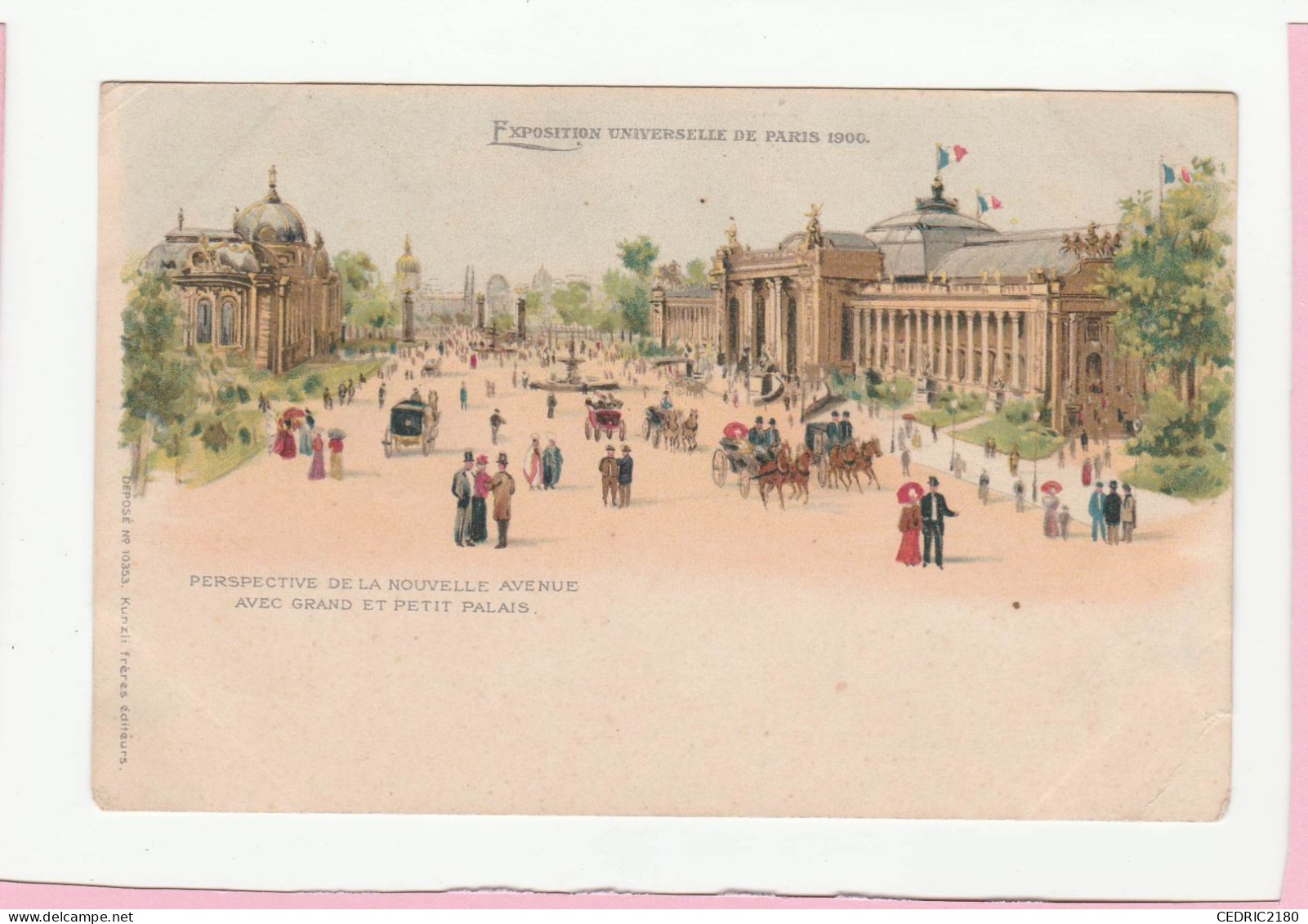 EXPOSITION UNIVERSELLE DE PARIS 1900 PERSPECTIVE DE LA NOUVELLE AVENUE AVEC GRAND ET PETIT PALAIS - Tentoonstellingen