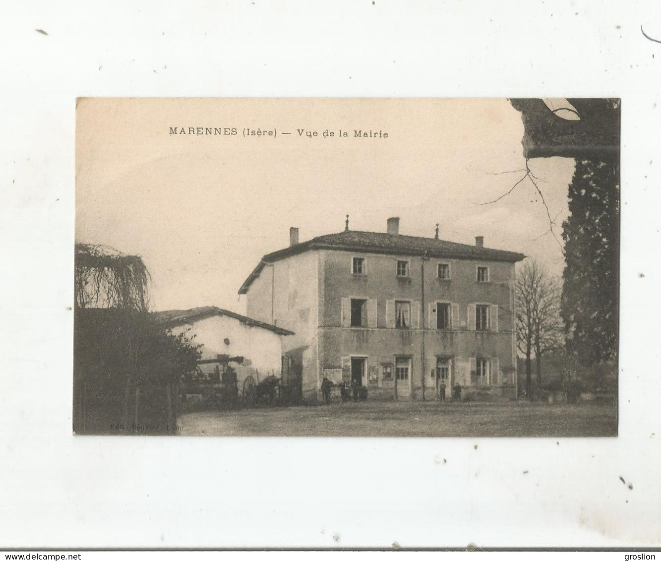 MARENNES (RHONE EX ISERE) VUE DE LA MAIRIE 1920 - Other & Unclassified