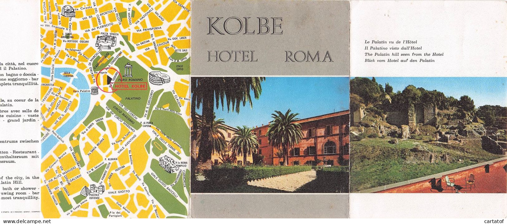KOLBE HOTEL .  ROMA . - Cartes D'hotel
