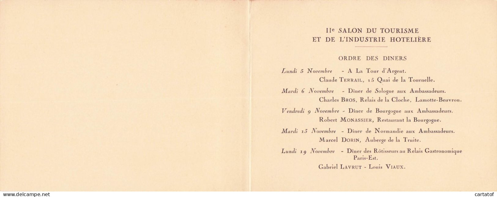 Marcel Et Robert DORIN AUBERGE DE LA TRUITE  DINER DE NORMANDIE - Hotelsleutels (kaarten)