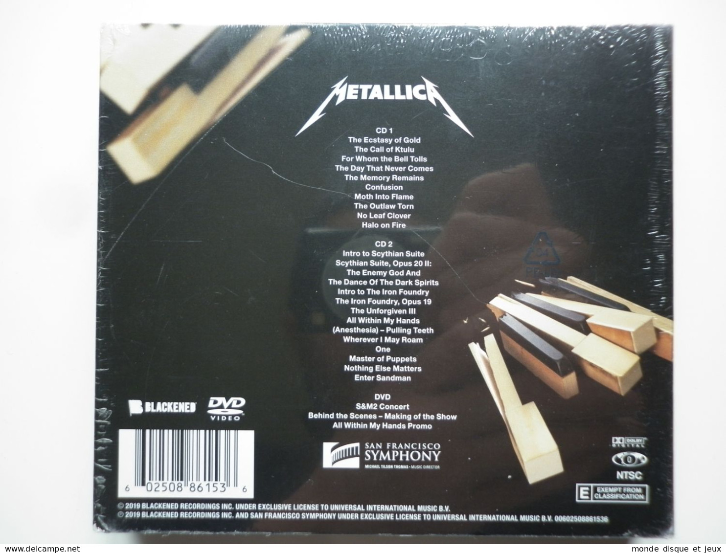 Metallica & San Francisco 2 Cd Album + 1 Dvd Digipack S&M2 - Otros - Canción Francesa