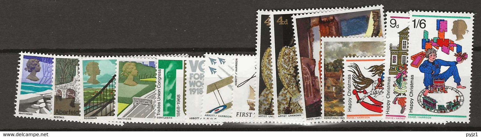 1968 MNH GB,Year Collection According To Michel Basic Numbers, Postfris** - Unused Stamps