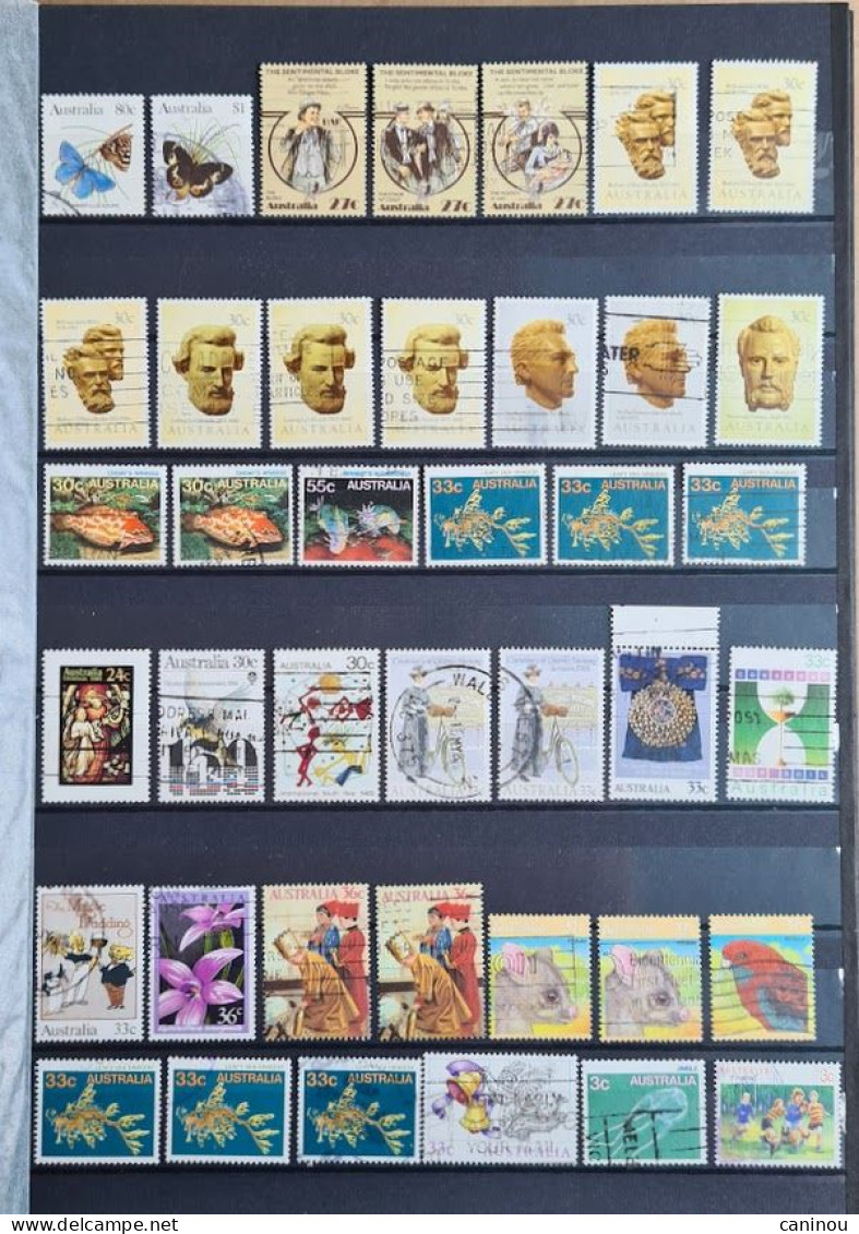 AUSTRALIE COLLECTION LOT ENVIRON 3300 TIMBRES NEUFS ET OBLITERES