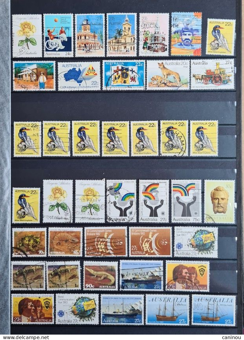 AUSTRALIE COLLECTION LOT ENVIRON 3300 TIMBRES NEUFS ET OBLITERES