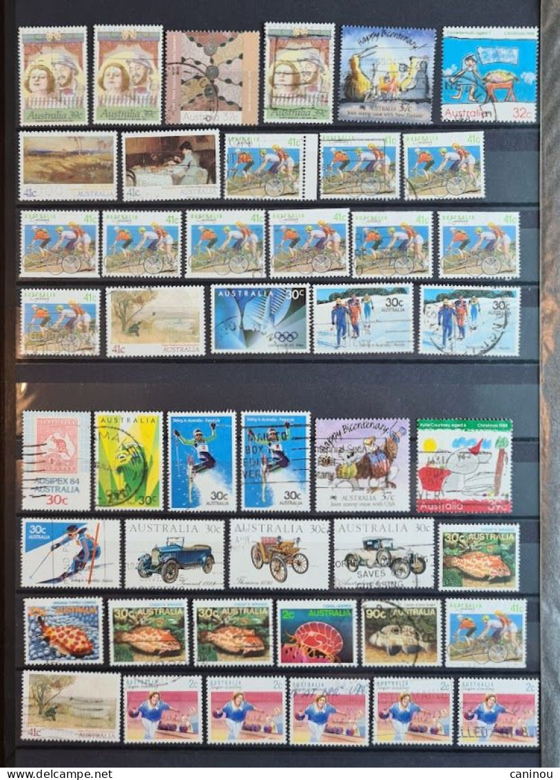 AUSTRALIE COLLECTION LOT ENVIRON 3300 TIMBRES NEUFS ET OBLITERES