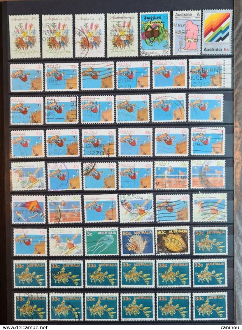 AUSTRALIE COLLECTION LOT ENVIRON 3300 TIMBRES NEUFS ET OBLITERES