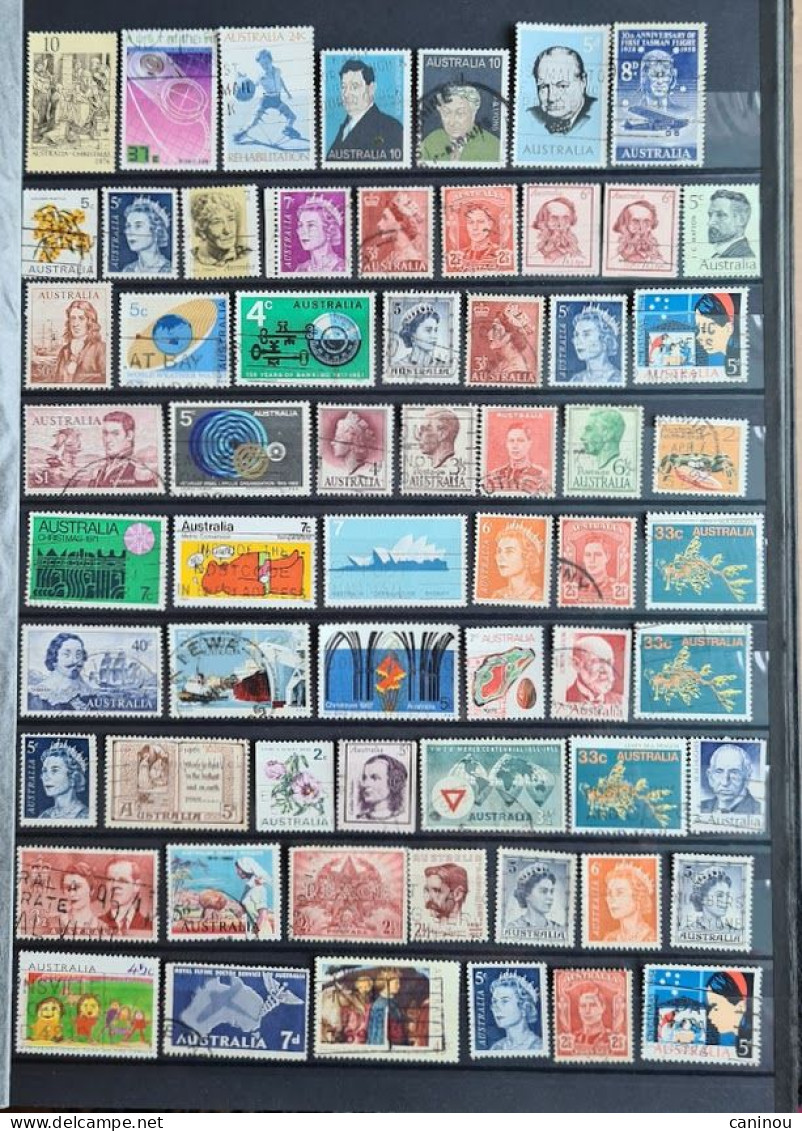 AUSTRALIE COLLECTION LOT ENVIRON 3300 TIMBRES NEUFS ET OBLITERES