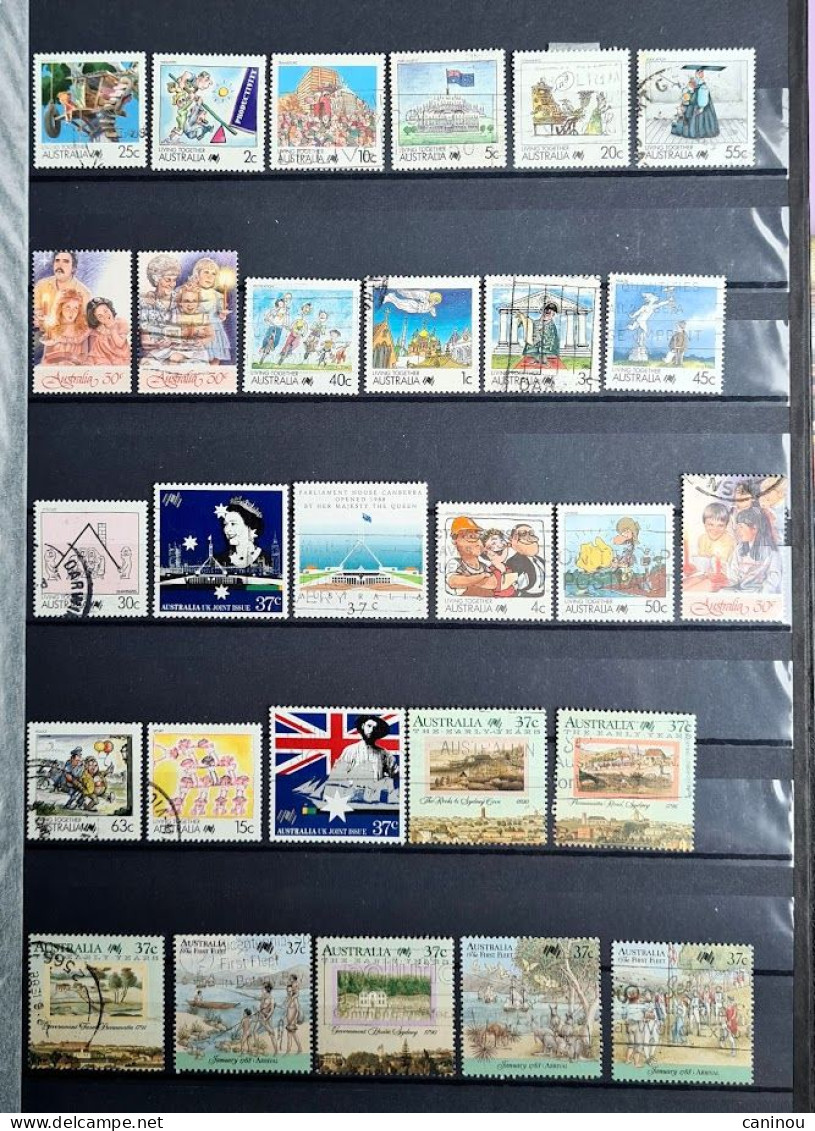 AUSTRALIE COLLECTION LOT ENVIRON 3300 TIMBRES NEUFS ET OBLITERES