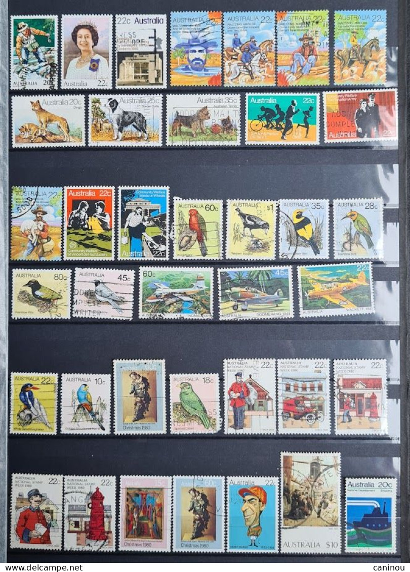 AUSTRALIE COLLECTION LOT ENVIRON 3300 TIMBRES NEUFS ET OBLITERES