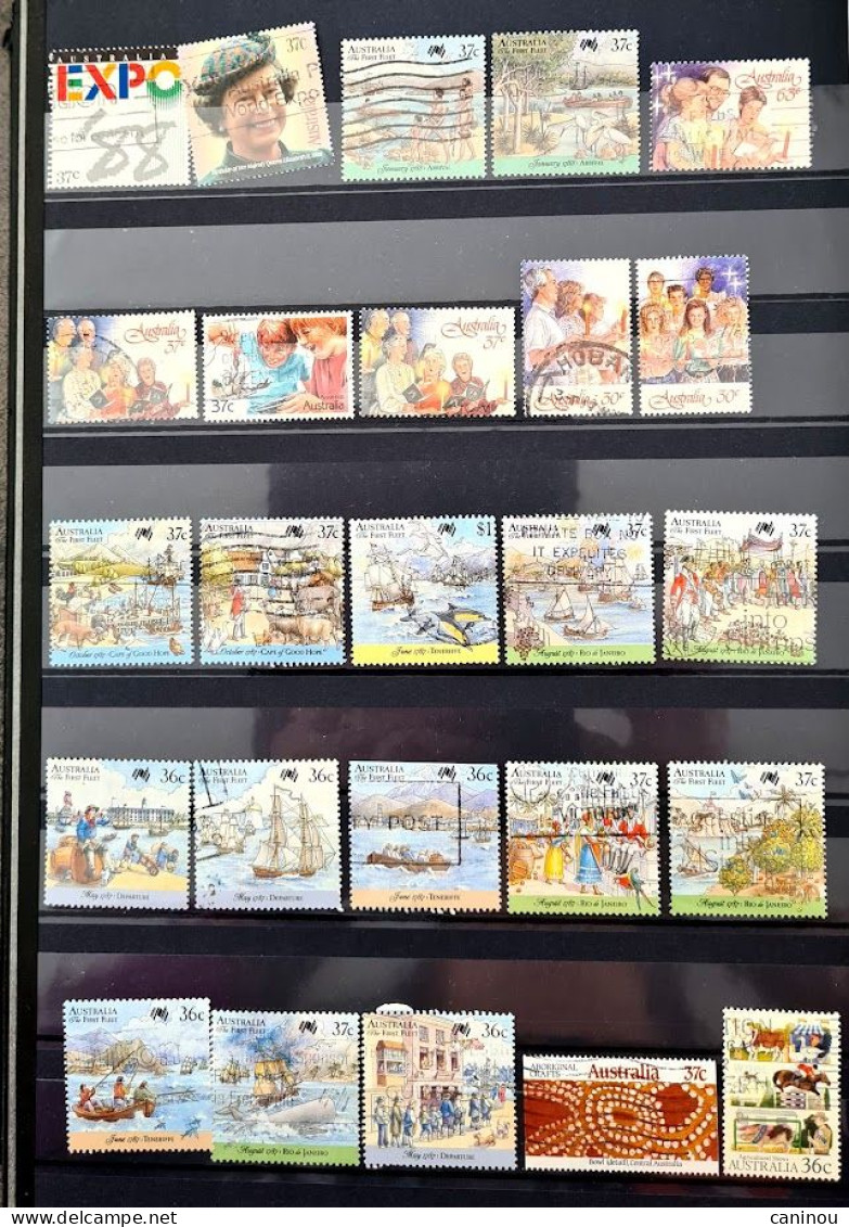 AUSTRALIE COLLECTION LOT ENVIRON 3300 TIMBRES NEUFS ET OBLITERES