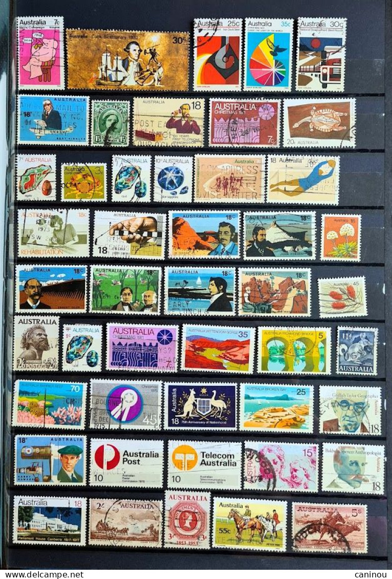 AUSTRALIE COLLECTION LOT ENVIRON 3300 TIMBRES NEUFS ET OBLITERES