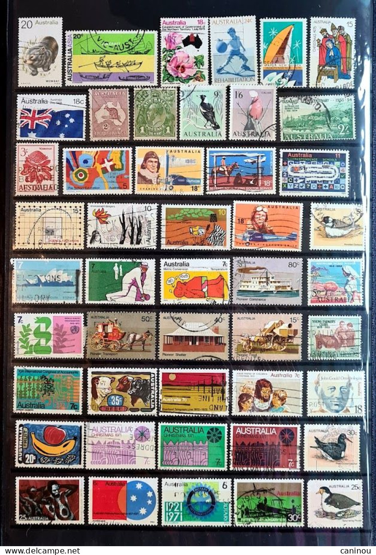 AUSTRALIE COLLECTION LOT ENVIRON 3300 TIMBRES NEUFS ET OBLITERES