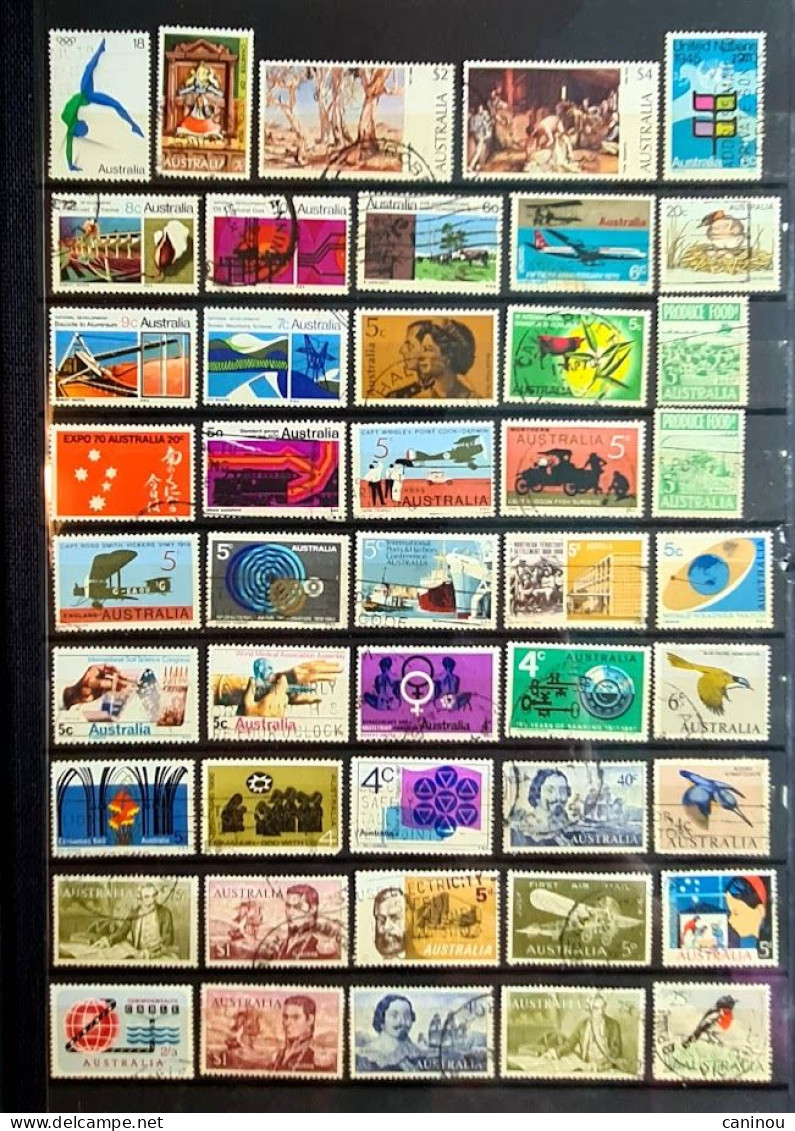 AUSTRALIE COLLECTION LOT ENVIRON 3300 TIMBRES NEUFS ET OBLITERES