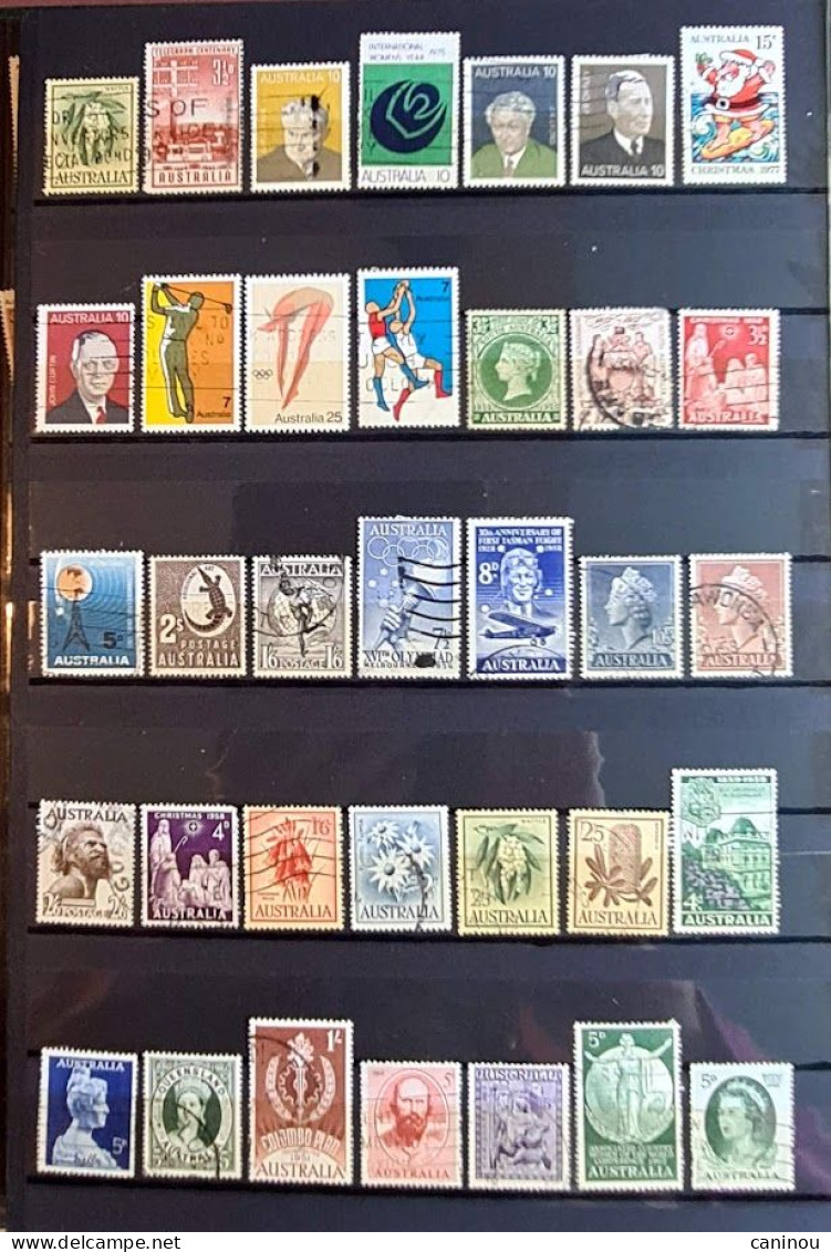 AUSTRALIE COLLECTION LOT ENVIRON 3300 TIMBRES NEUFS ET OBLITERES