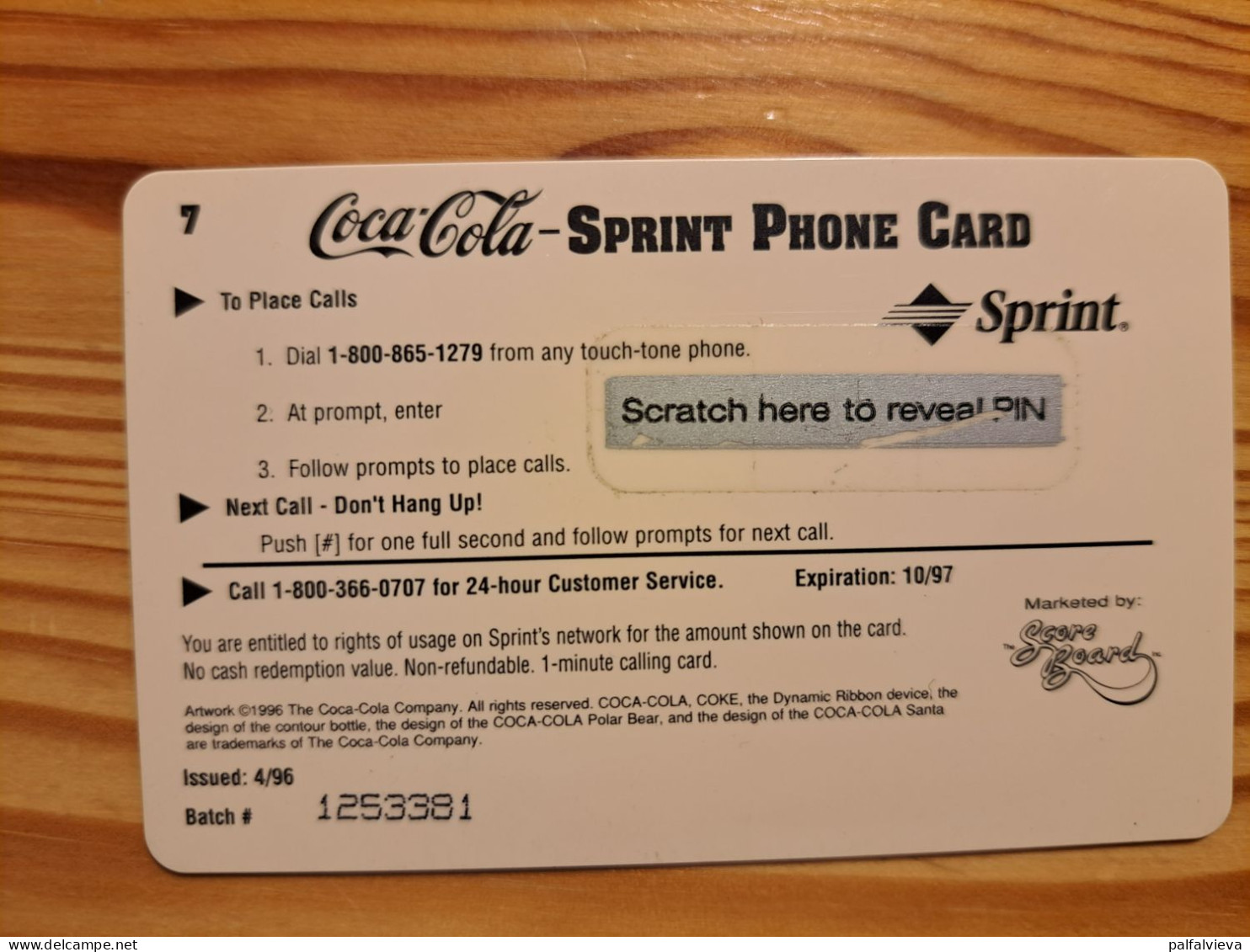 Prepaid Phonecard USA, Sprint - Coca Cola - Sprint