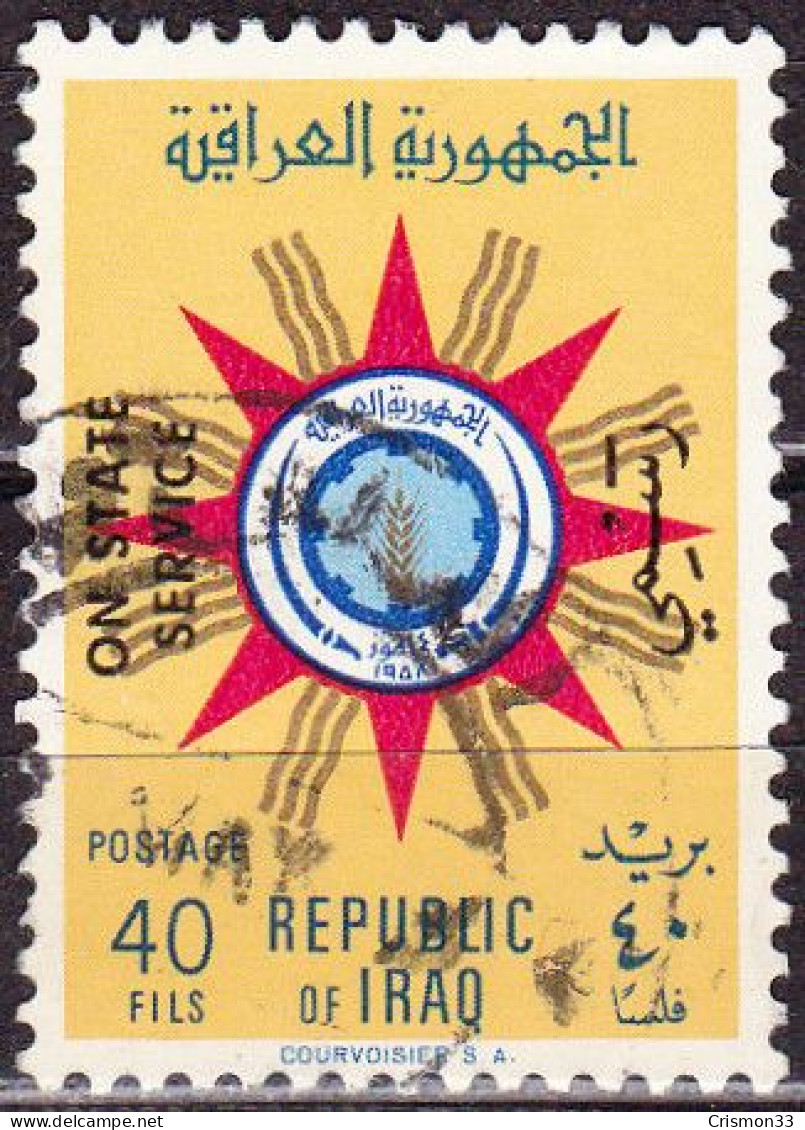 1962 - IRAK - IRAQ - ESCUDO DE LA REPUBLICA - YVERT S 215 - Iraq