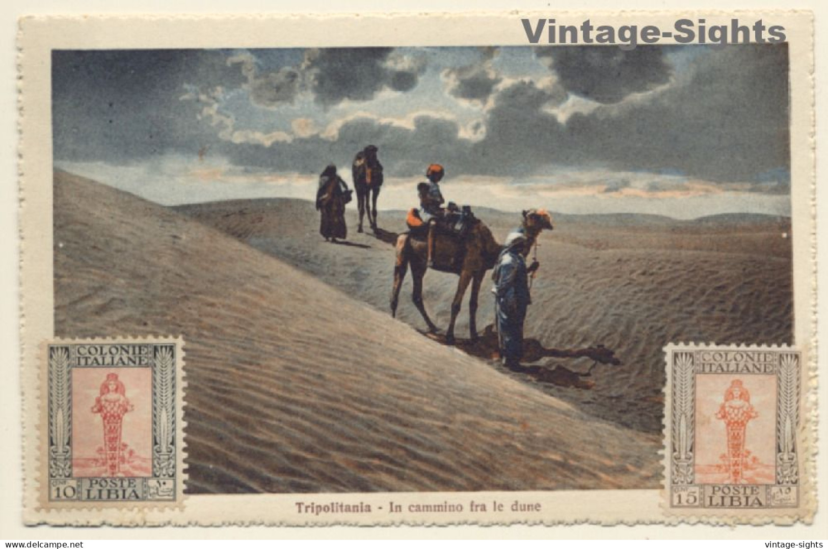 Tripolitania / Lybia: In Cammino Fra Le Dune / Camel Caravan (Vintage PC 1910s/1920s) - Libyen