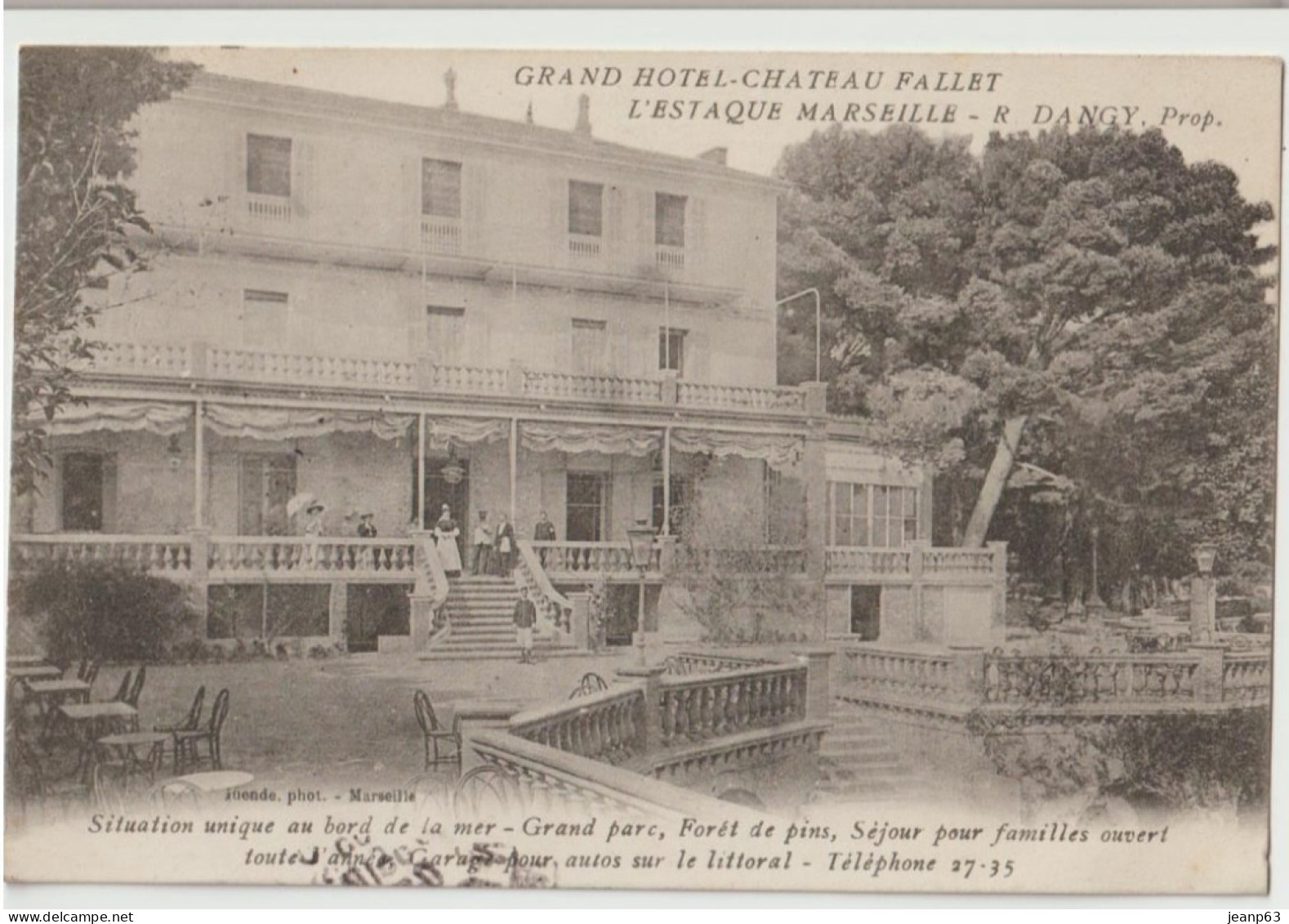 MARSEILLE  Grand Hôtel-Château FALLET L'ESTAQUE - R DANCY, Prop.... - L'Estaque