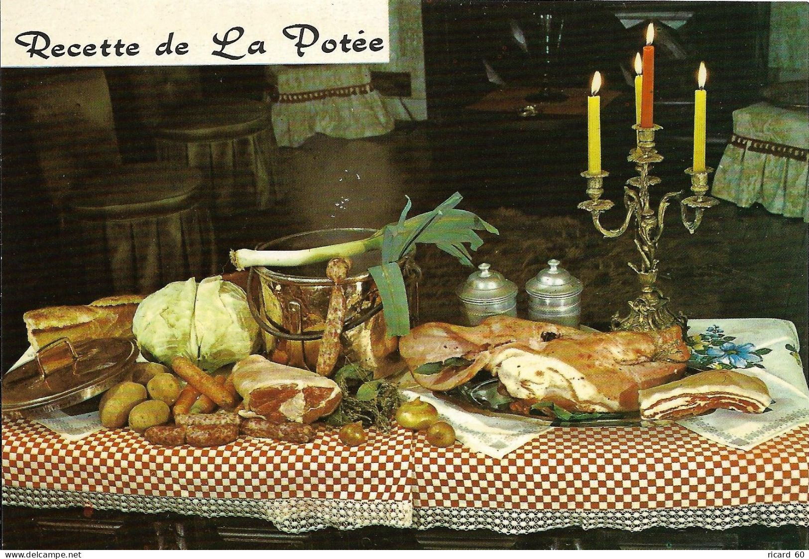 Cpsm Neuve Gastronomie Française, Recette E, La Potée - Ricette Di Cucina