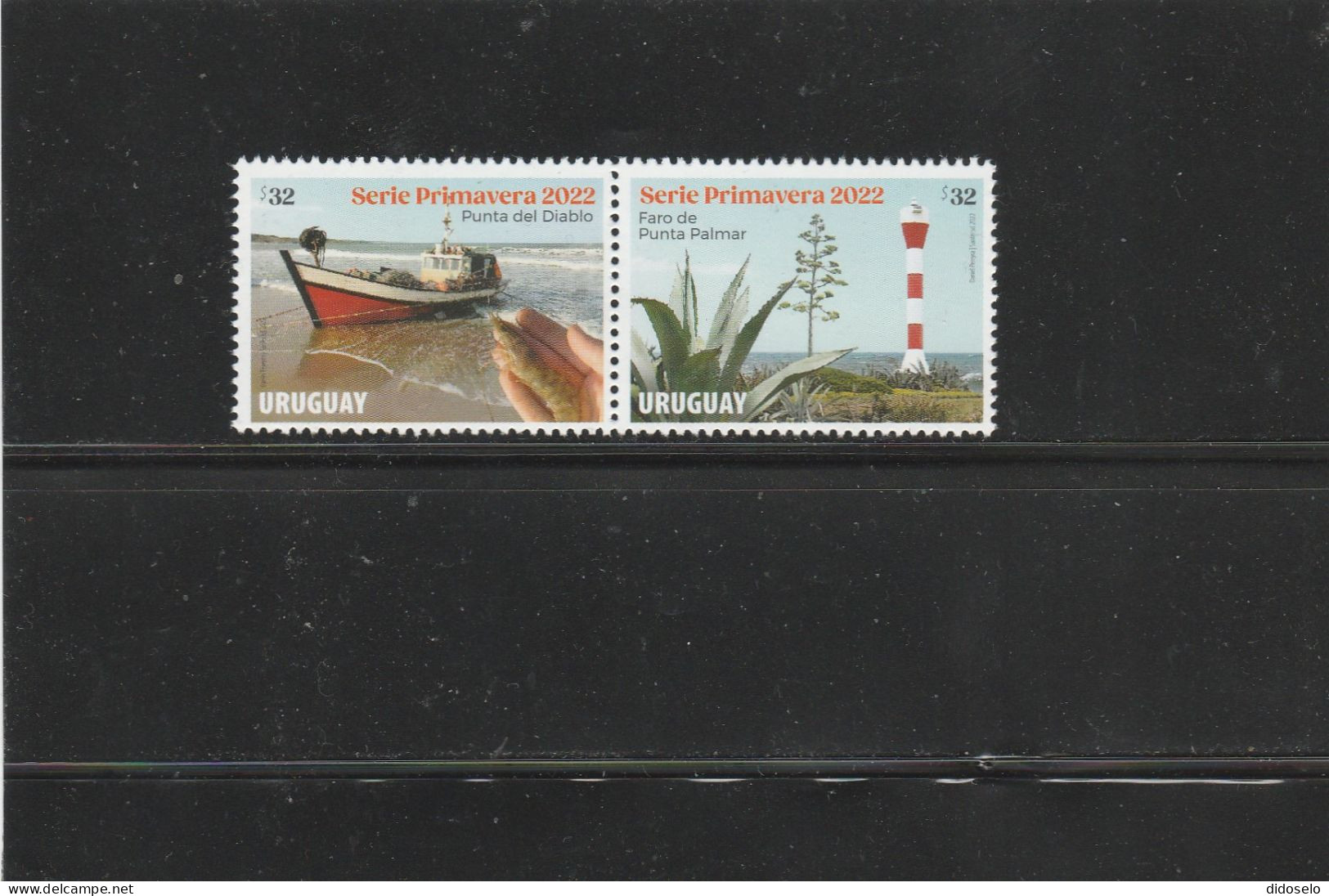 Urugay - 2022 - Lighthouse / Boat - MNH(**) Stamps / Pair - Vuurtorens