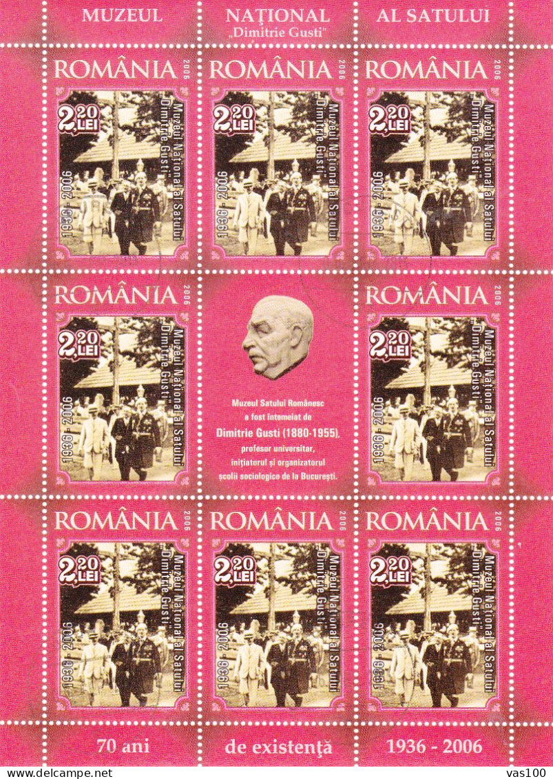 Romania 2006 / The National Village Museum Dimitrie Gusti MINISHEET - Used Stamps