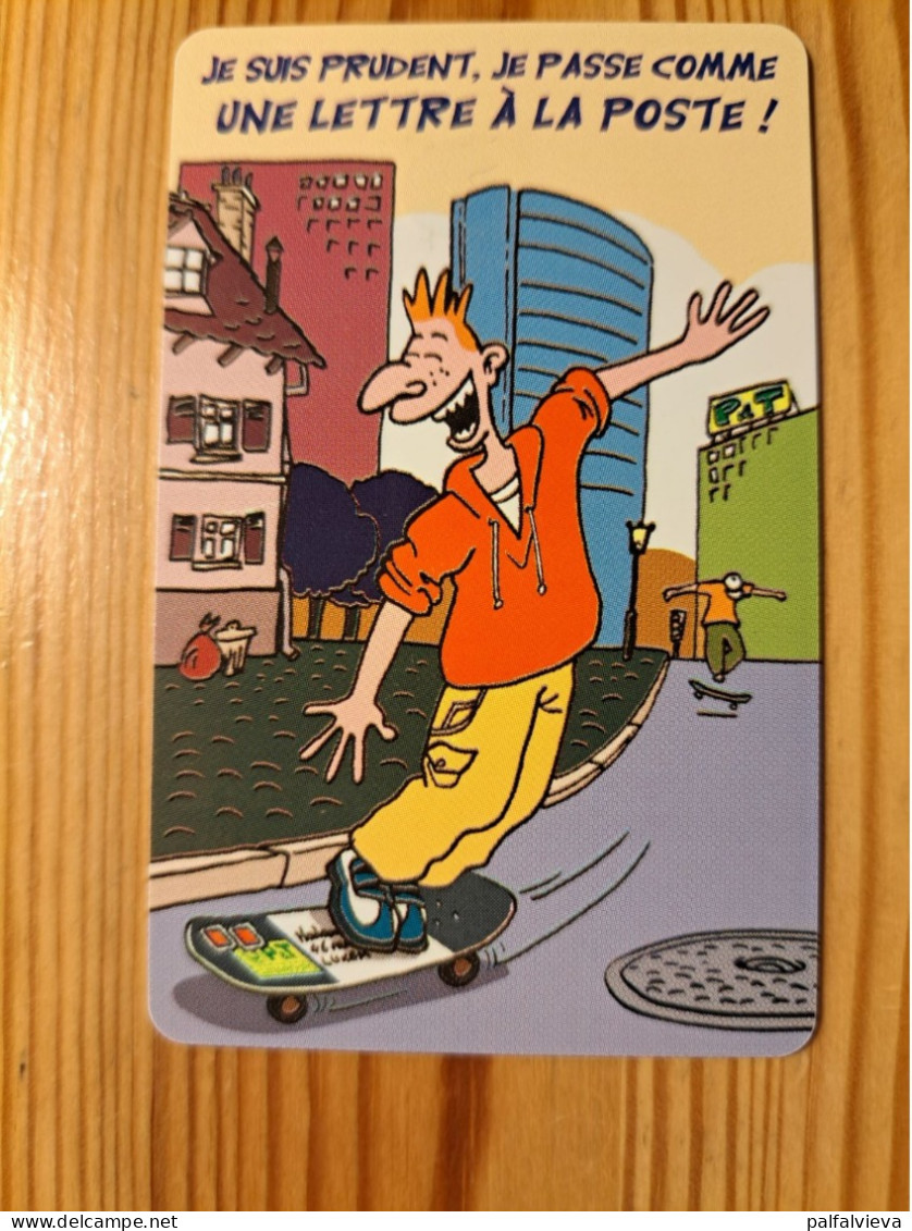 Phonecard Luxembourg - Cartoon, Skateboard - Luxemburgo