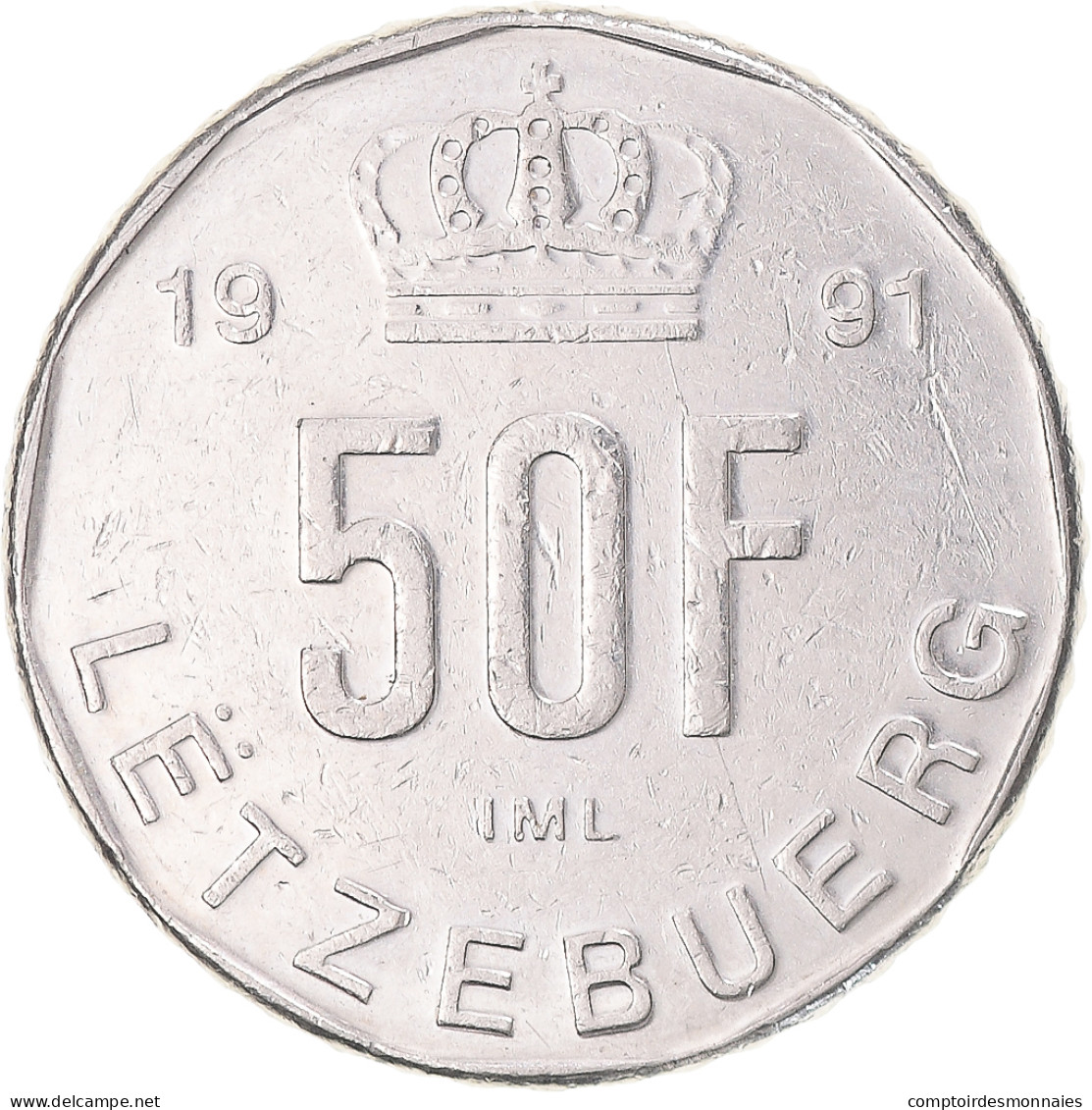 Monnaie, Luxembourg, 50 Francs, 1991 - Luxemburg