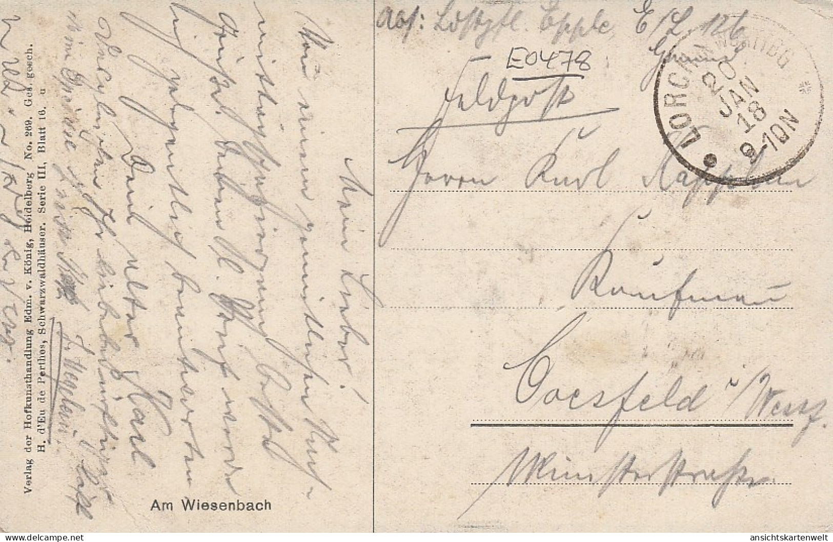 De PERTHES, Am Wiesenbach (Schwarzwald) Gl1918 #E0478 - Pintura & Cuadros