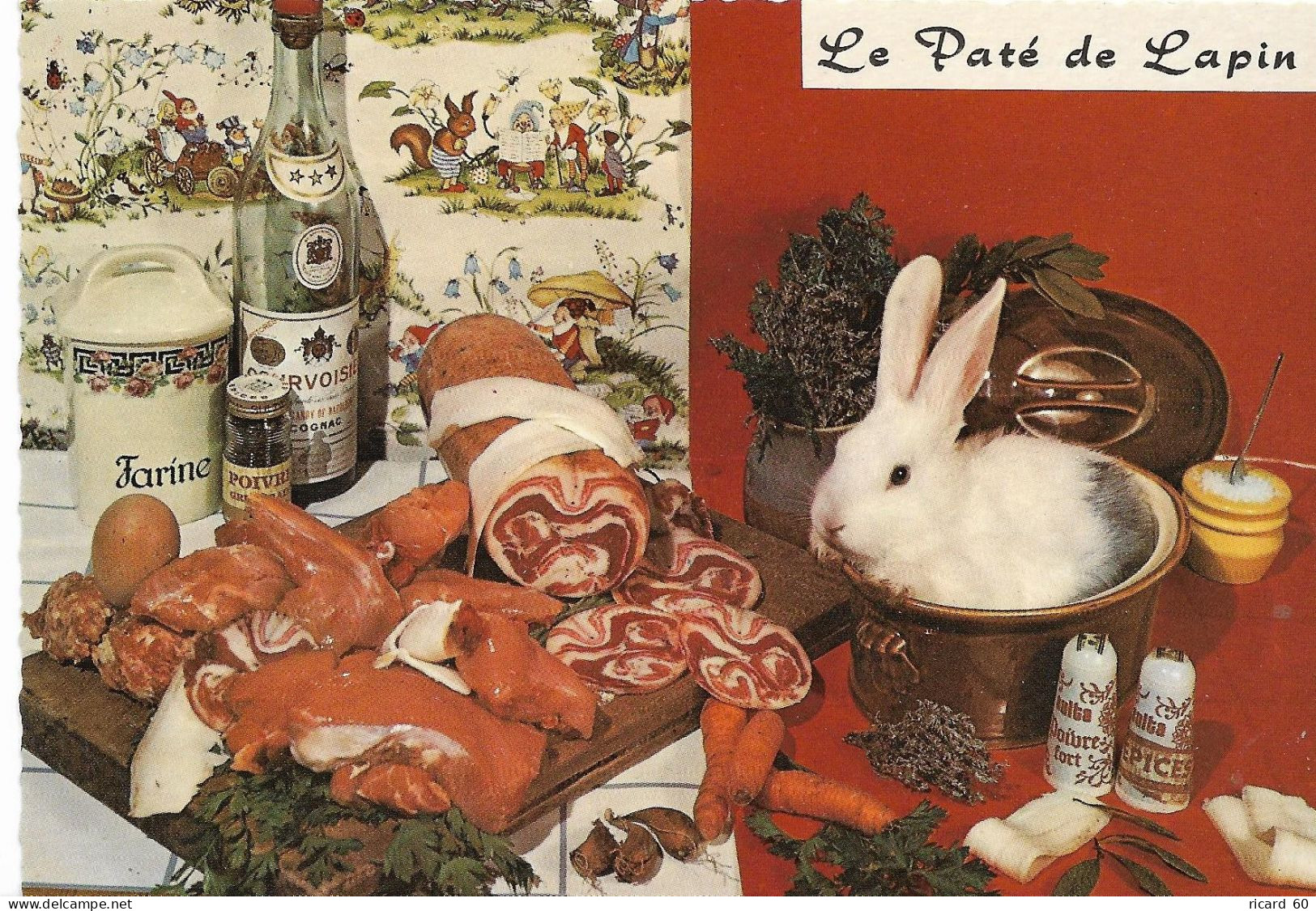 Cpsm Neuve Gastronomie Française, Recette , Le Pâté De Lapin - Recipes (cooking)