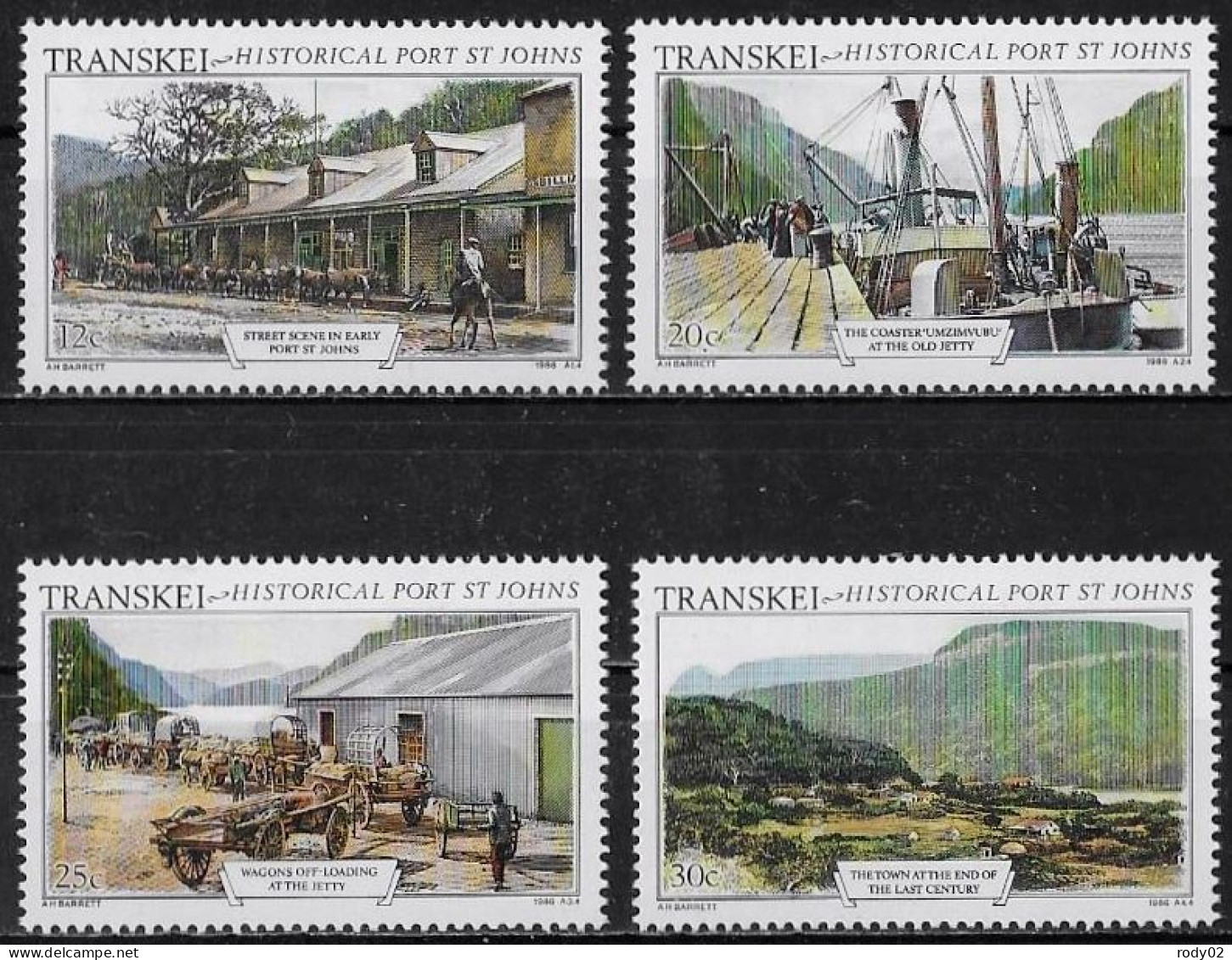 TRANSKEI - HISTOIRE DE PORT ST JOHNS - N° 180 A 183 - NEUF** MNH - Autres & Non Classés