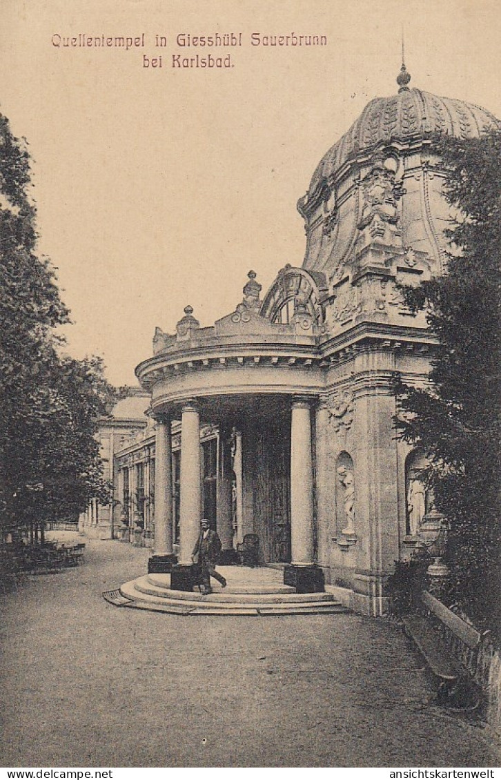 Quellentempel In Giesshübl Sauerbrunn Bei Karlsbad Glum 1920? #E1105 - Czech Republic