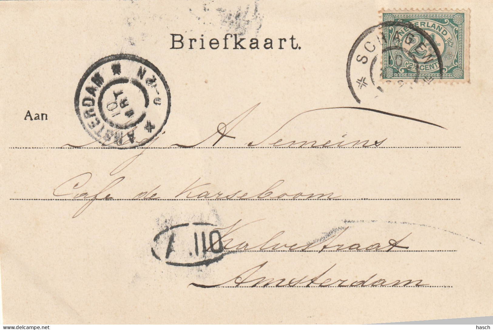 4934 87 Schagen, Marktplaats Met Hervormde Kerk. Rond 1900.  - Schagen