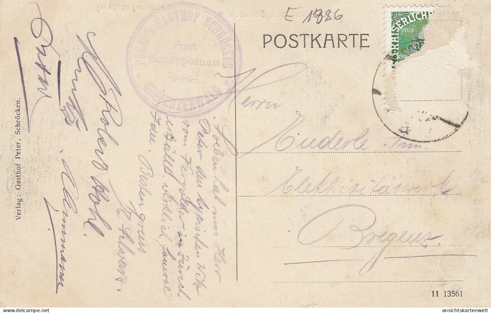 Gruß Aus Schröcken Mit Braunarlspitze Und Hochberg Glum 1910? #E1986 - Other & Unclassified