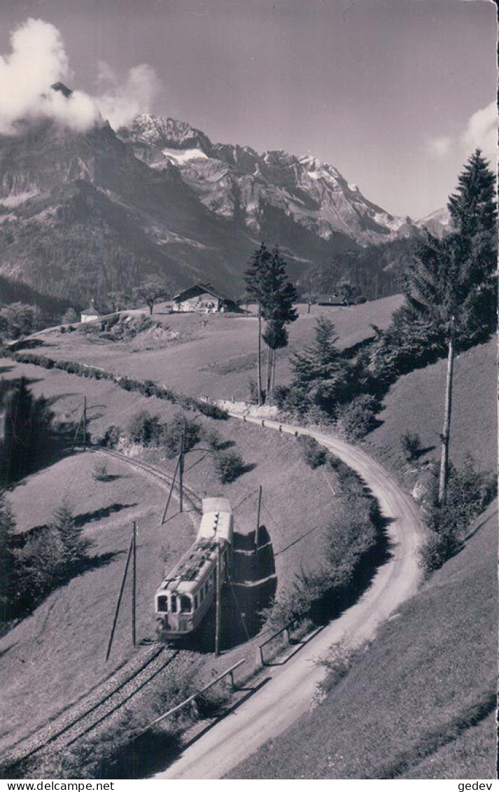 Monthey - Champéry, Ligne Du Chemin De Fer Et Train (15727) - Monthey