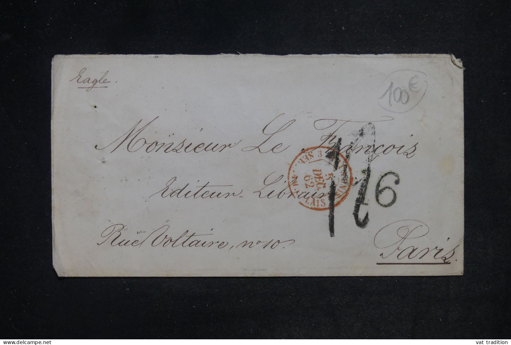CUBA - Enveloppe De La Havane Pour La France En 1862, Voir Cachet Au Verso  - L 152403 - Préphilatélie