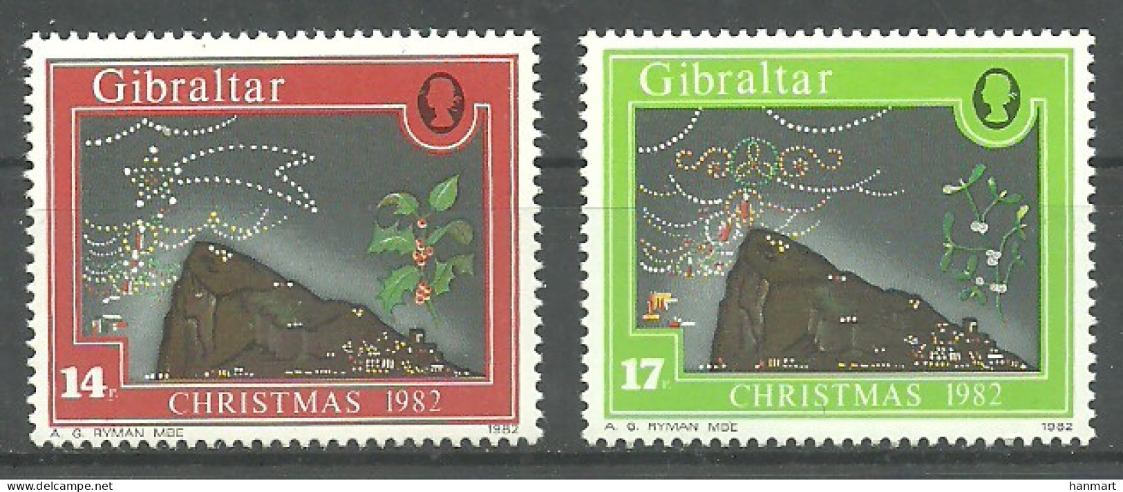 Gibraltar 1982 Mi 457-458 MNH  (ZE1 GIB457-458) - Other & Unclassified