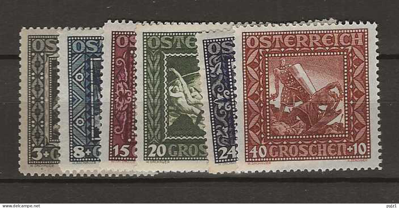 1926 MH Austria Mi 488-93 - Unused Stamps