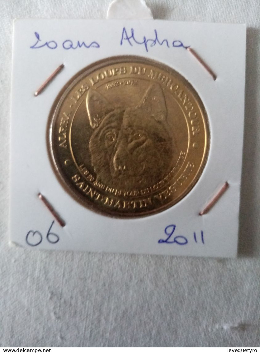 Médaille Touristique Monnaie De Paris 06 St Martin 20 Ans Loups 2011 - 2011