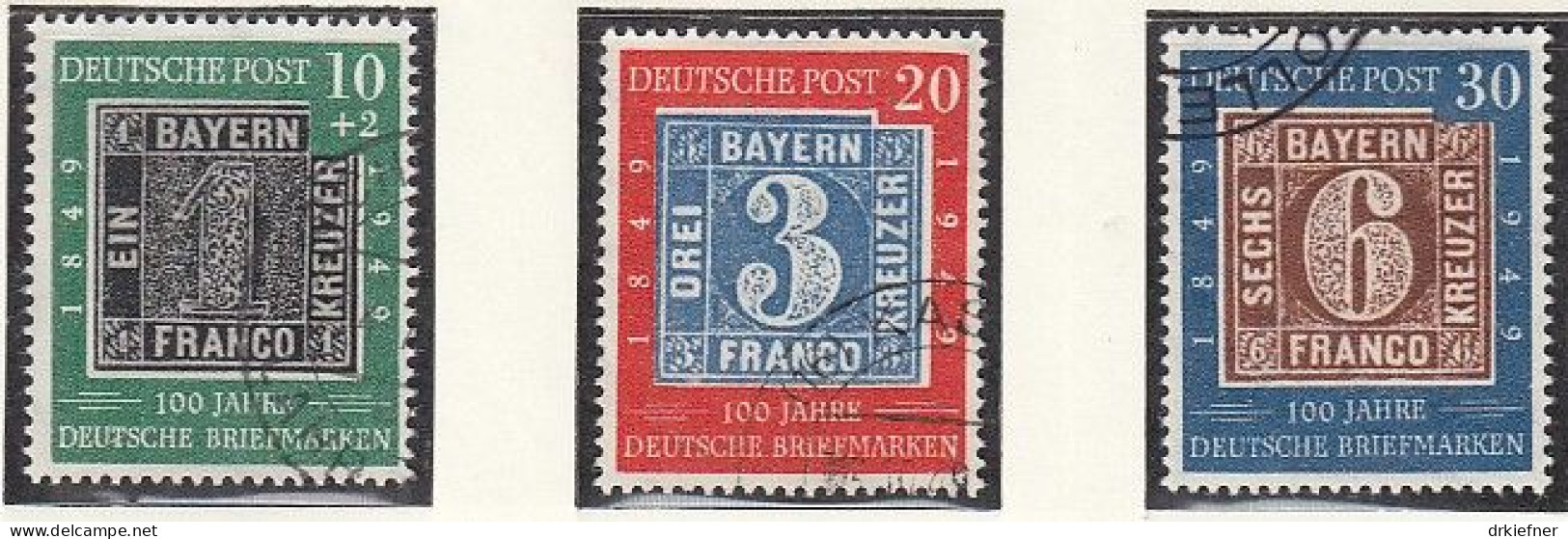 BRD  113-115, Gestempelt, 100 Jahre Deutsche Briefmarken, 1949 - Gebruikt