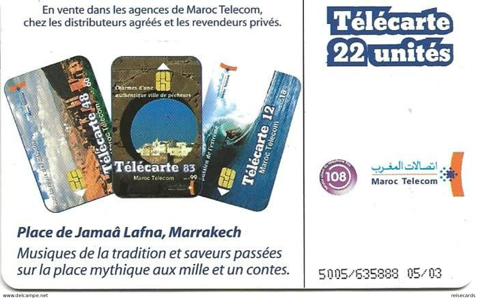 Morocco: Maroc Telecom - 2003 Place De Jamaâ Lafna, Marrakech - Marokko