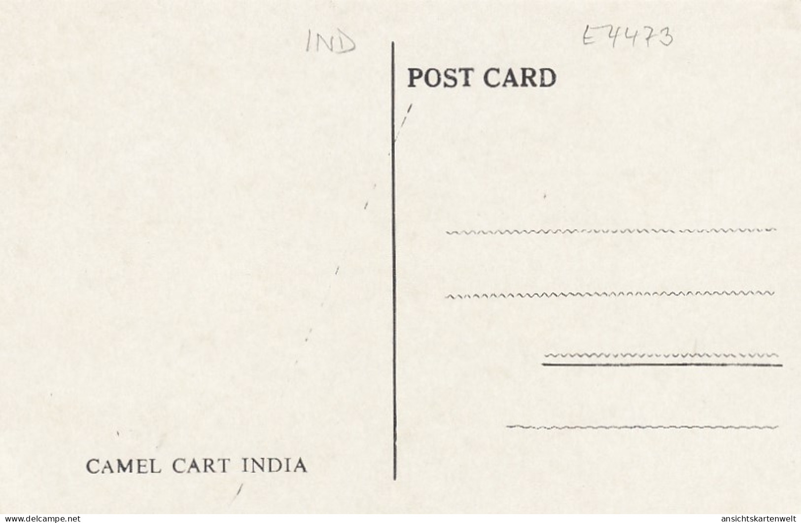 Indien, Camel Cart Ngl #E4473 - Other & Unclassified