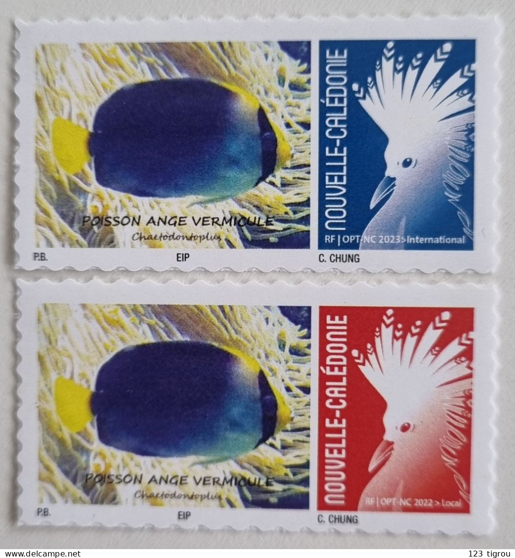 SERIE CAGOU PERSONNALISE LOGO POISSON ANGE VERMICULE 2024 ISSUE D'UNE FEUILLE DE 25 TIMBRES 1ER TIRAGE TB - Ungebraucht