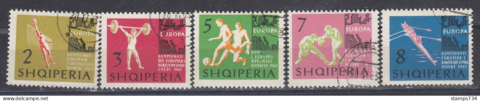 Albania 1963 - European Championships, Mi-Nr. 763/67, Used - Albanien