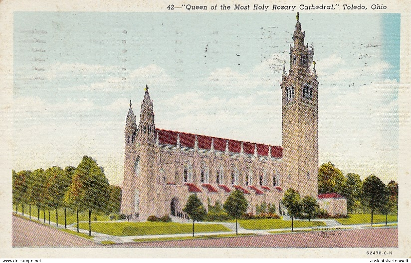 Toledo, Ohio, Holy Rosary Cathedral Gl1950 #E5321 - Autres & Non Classés