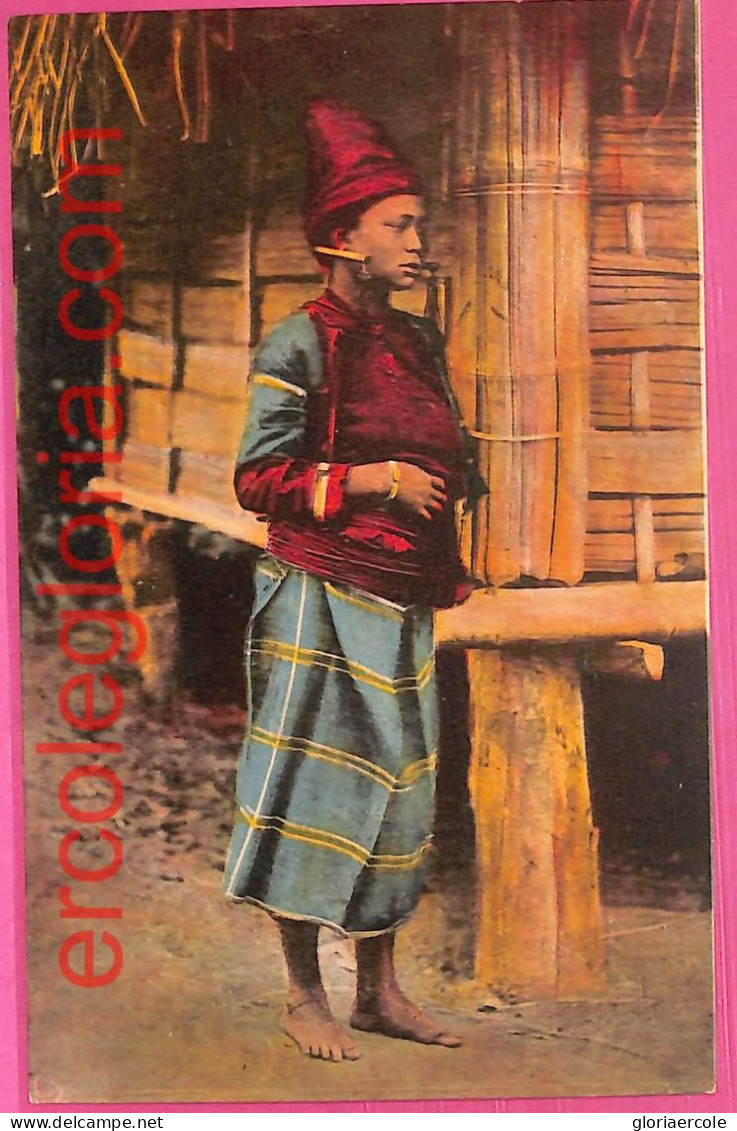 Af9264 - MYANMAR   Burma -  VINTAGE POSTCARD - Costumes - Myanmar (Burma)