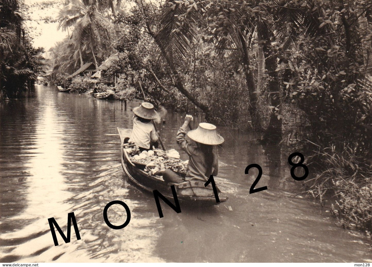 BANGKOK - MARCHé FLOTTANT 1960 - PHOTO D'EPOQUE 12,5x9 Cms - Asien