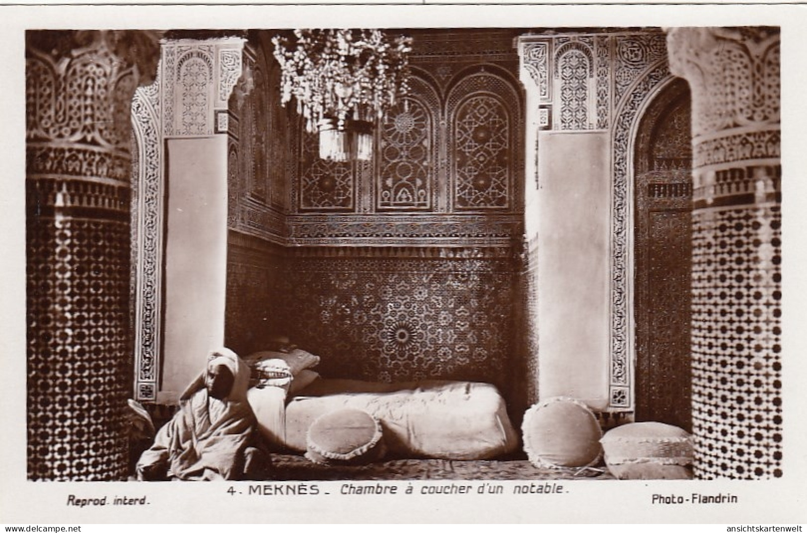 Marokko, Meknès, Chambre à Coucher D'un Notable Ngl #E6570 - Non Classés