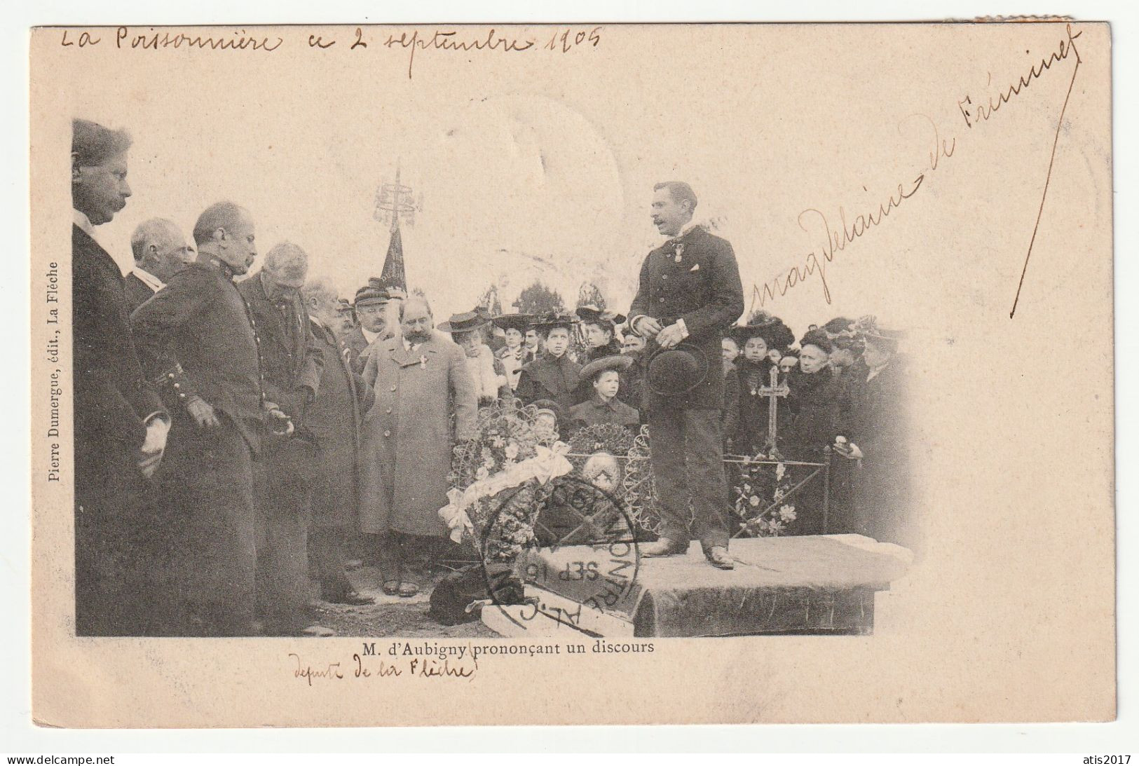 La Flèche - Mr .d'Aubigny Prononçant Un Discours - Cpa 1905 - Altri & Non Classificati