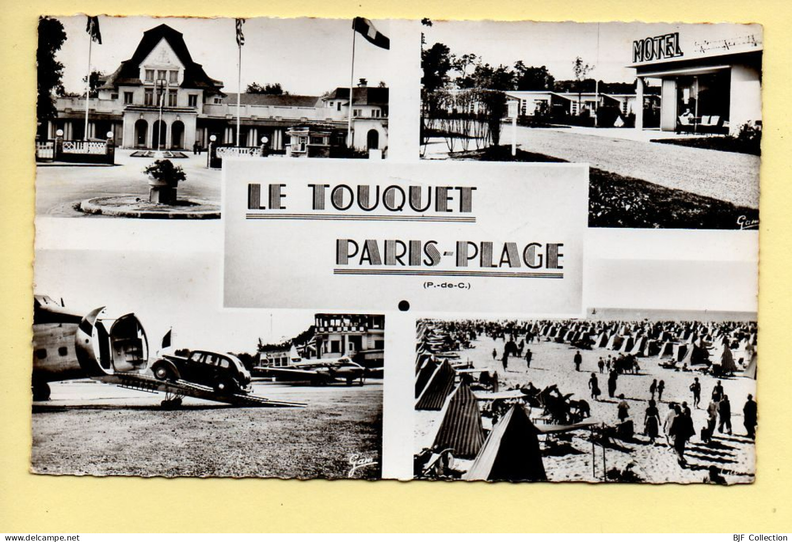 62. LE TOUQUET PARIS-PLAGE – Multivues / Avion (animée) CPSM (voir Scan Recto/verso) - Le Touquet