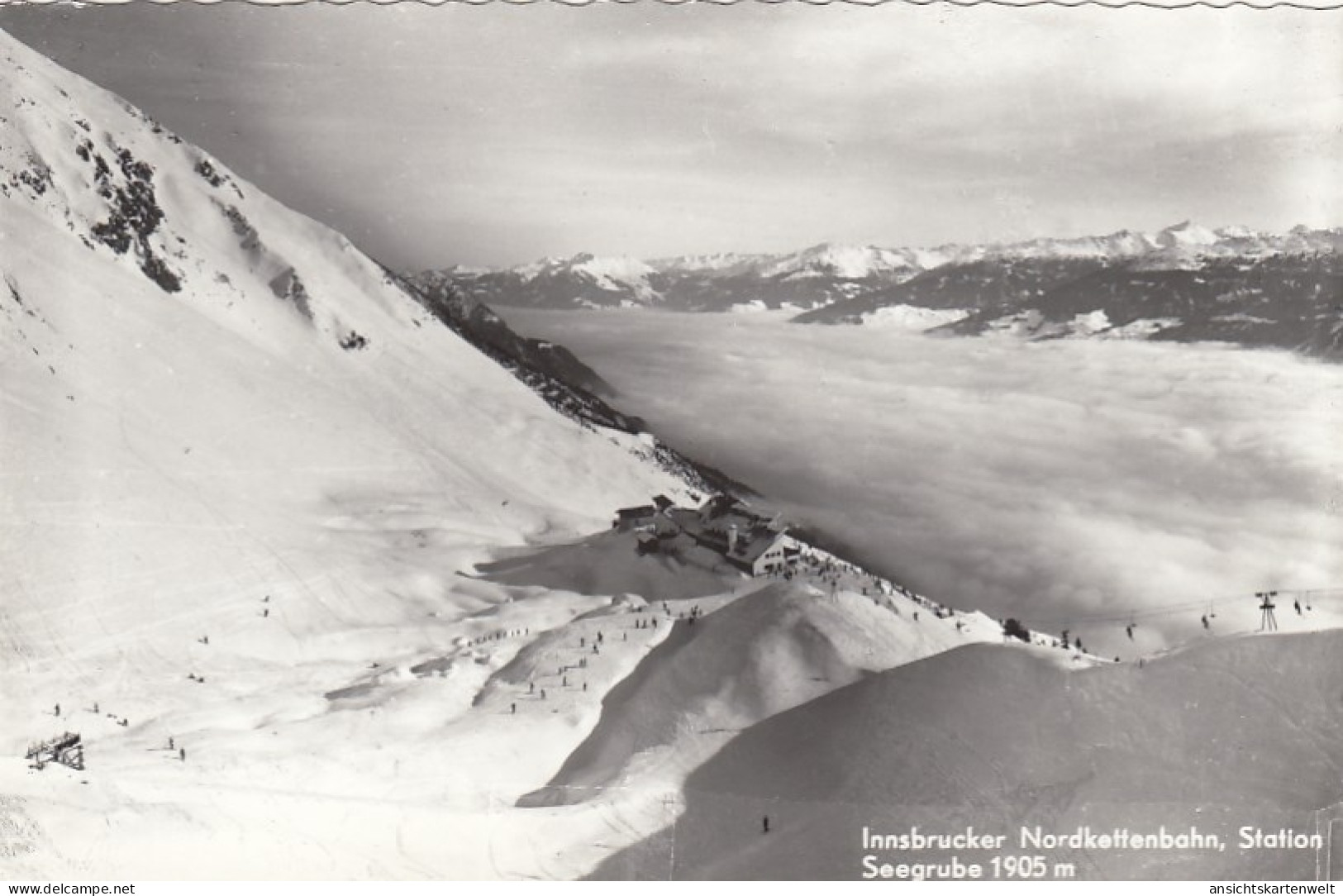 Innsbruck, Nordkettenbahn, Station Seegrube Glum 1960? #E7802 - Andere & Zonder Classificatie